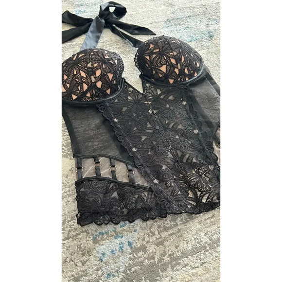 Victorias Secret Floral Zip Bustier Corset - Picture 5 of 7